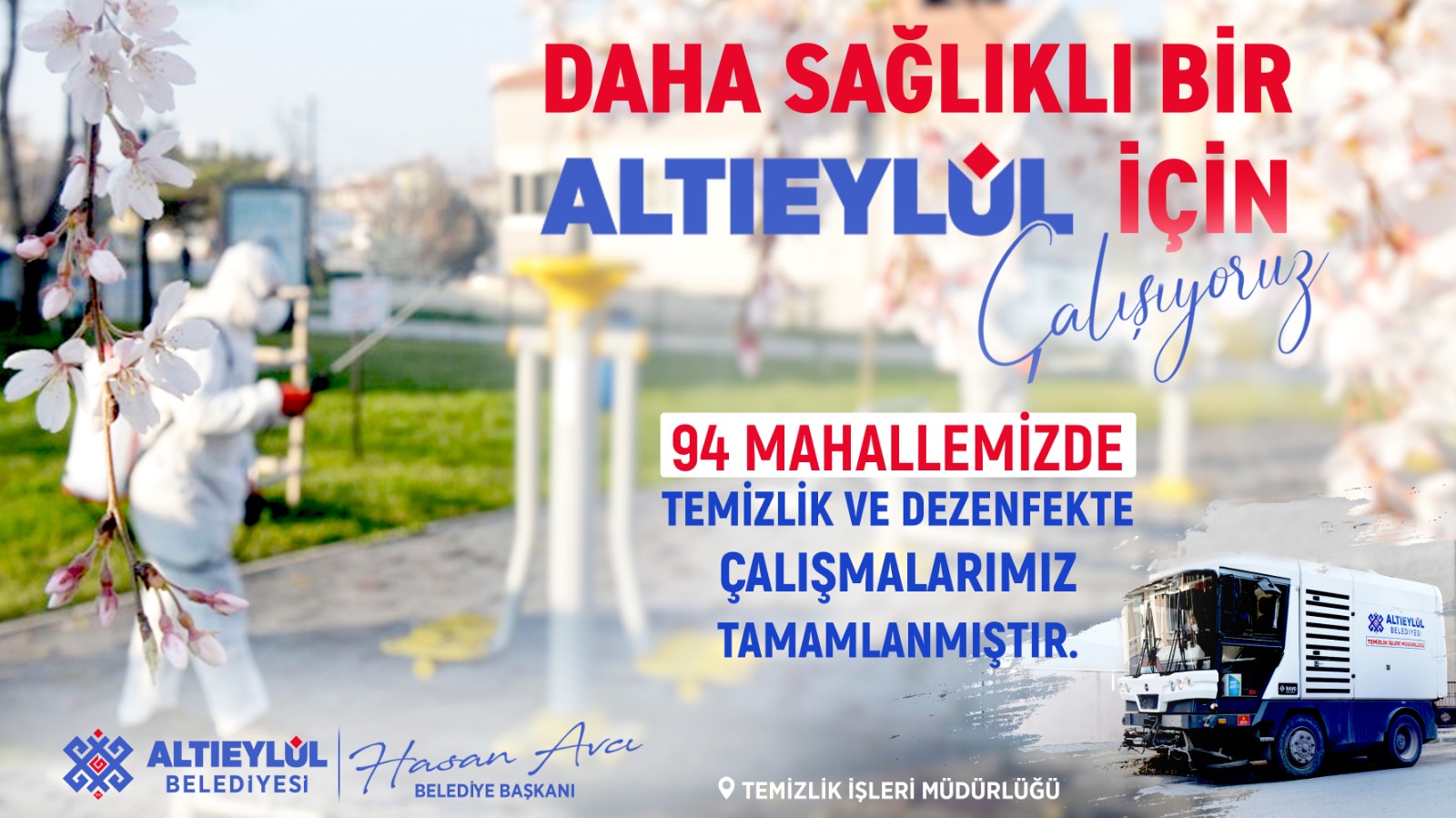 94 MAHALLE DEZENFEKTE EDİLDİ